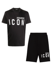 Dsquared2 ICON T-shirt & Short Set in Black