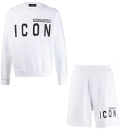 Dsquared2 ICON Sweatshirt and Short Set in White