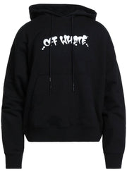 Off-White Marker Graffiti Spray Design Logo Hoodie in Black