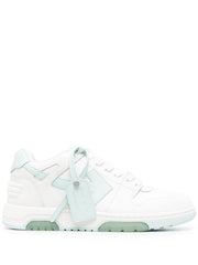 Off-White Out of Office Leather Trainers in White/Mint