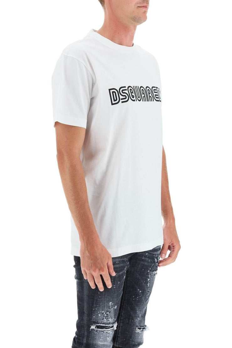 Dsquared2 Outline Print T-Shirt in White