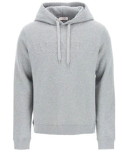 Valentino Embossed Logo Hoodie in Grey